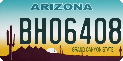 AZ license plate BHO6408