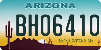 AZ license plate BHO6410