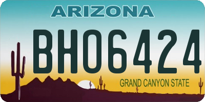 AZ license plate BHO6424