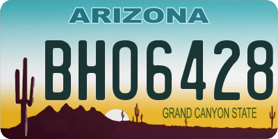AZ license plate BHO6428
