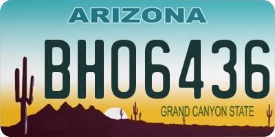 AZ license plate BHO6436