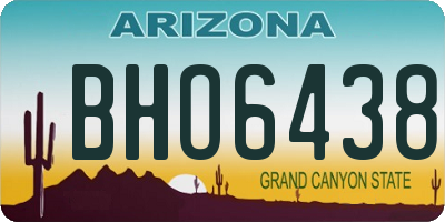 AZ license plate BHO6438