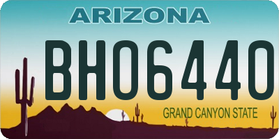 AZ license plate BHO6440