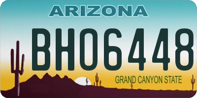 AZ license plate BHO6448