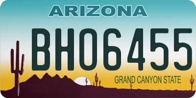 AZ license plate BHO6455