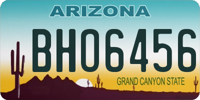 AZ license plate BHO6456