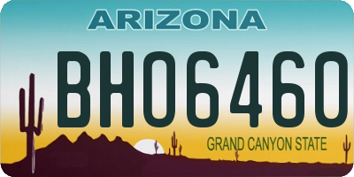 AZ license plate BHO6460