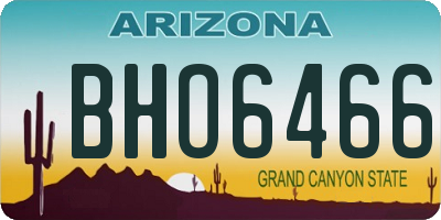 AZ license plate BHO6466