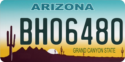 AZ license plate BHO6480