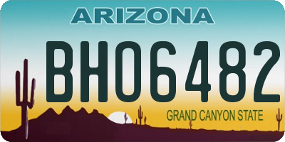 AZ license plate BHO6482