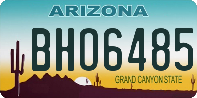 AZ license plate BHO6485