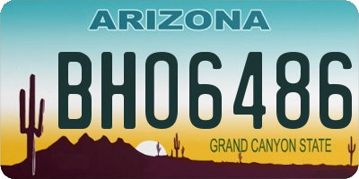 AZ license plate BHO6486