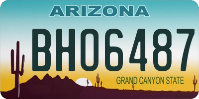 AZ license plate BHO6487