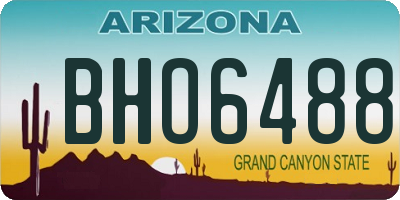 AZ license plate BHO6488