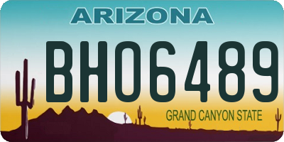 AZ license plate BHO6489