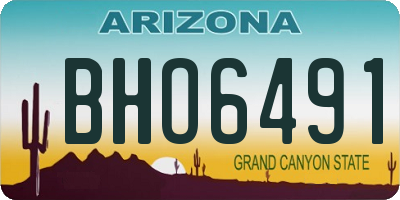 AZ license plate BHO6491