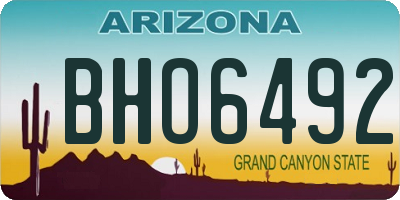 AZ license plate BHO6492