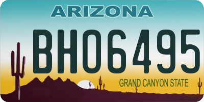 AZ license plate BHO6495