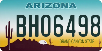 AZ license plate BHO6498