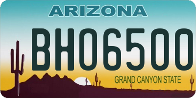 AZ license plate BHO6500