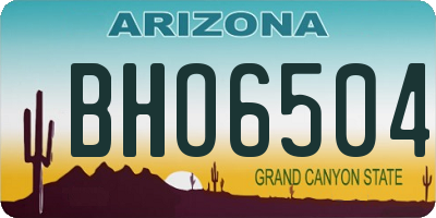 AZ license plate BHO6504