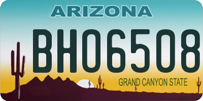 AZ license plate BHO6508