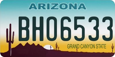 AZ license plate BHO6533