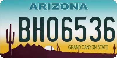 AZ license plate BHO6536