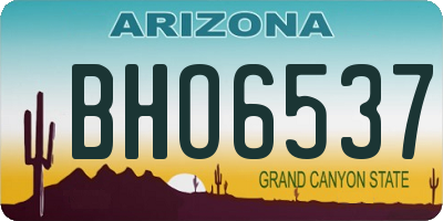 AZ license plate BHO6537