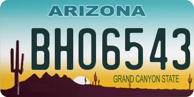 AZ license plate BHO6543