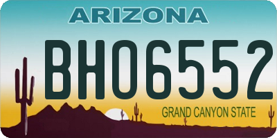 AZ license plate BHO6552
