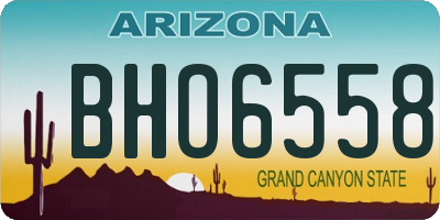 AZ license plate BHO6558