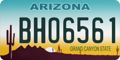 AZ license plate BHO6561