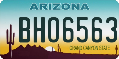 AZ license plate BHO6563