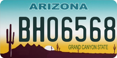 AZ license plate BHO6568