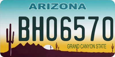 AZ license plate BHO6570