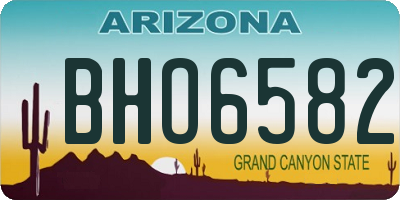 AZ license plate BHO6582
