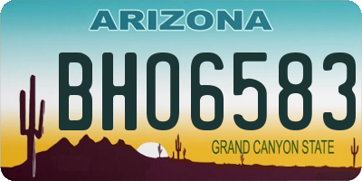 AZ license plate BHO6583