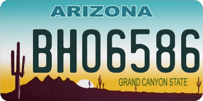 AZ license plate BHO6586
