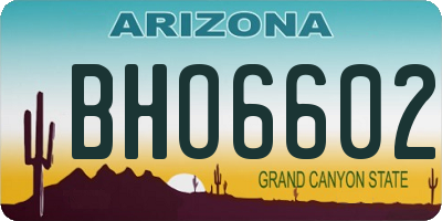 AZ license plate BHO6602