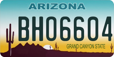AZ license plate BHO6604
