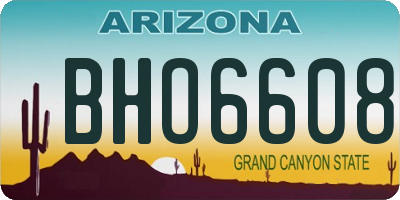 AZ license plate BHO6608