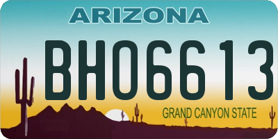 AZ license plate BHO6613