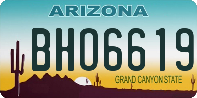 AZ license plate BHO6619