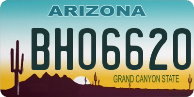 AZ license plate BHO6620