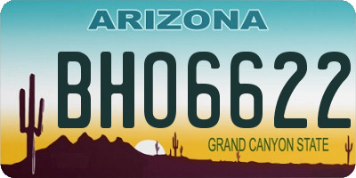 AZ license plate BHO6622