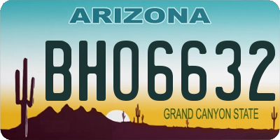 AZ license plate BHO6632