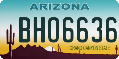 AZ license plate BHO6636