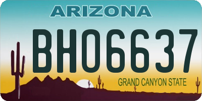 AZ license plate BHO6637