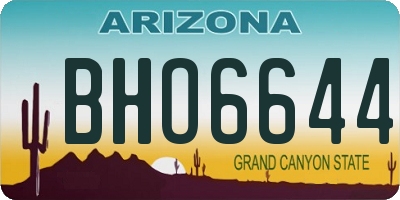 AZ license plate BHO6644